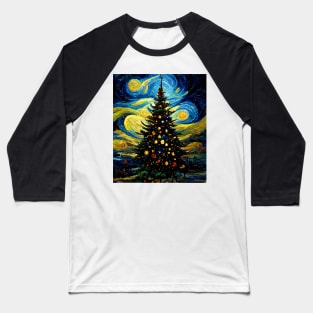 Christmas starry night painting inspired by Van Gogh Baseball T-Shirt